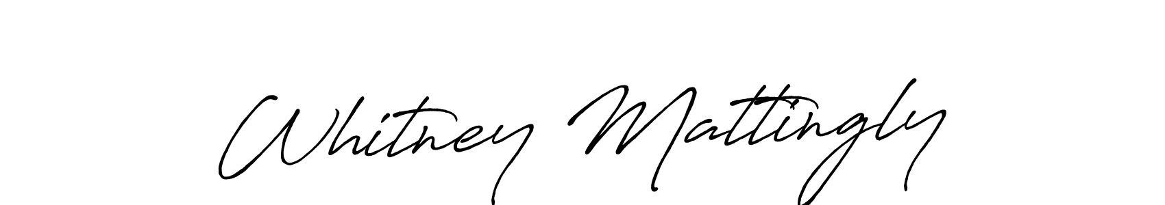 Create a beautiful signature design for name Whitney Mattingly. With this signature (Antro_Vectra_Bolder) fonts, you can make a handwritten signature for free. Whitney Mattingly signature style 7 images and pictures png