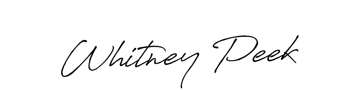 It looks lik you need a new signature style for name Whitney Peek. Design unique handwritten (Antro_Vectra_Bolder) signature with our free signature maker in just a few clicks. Whitney Peek signature style 7 images and pictures png