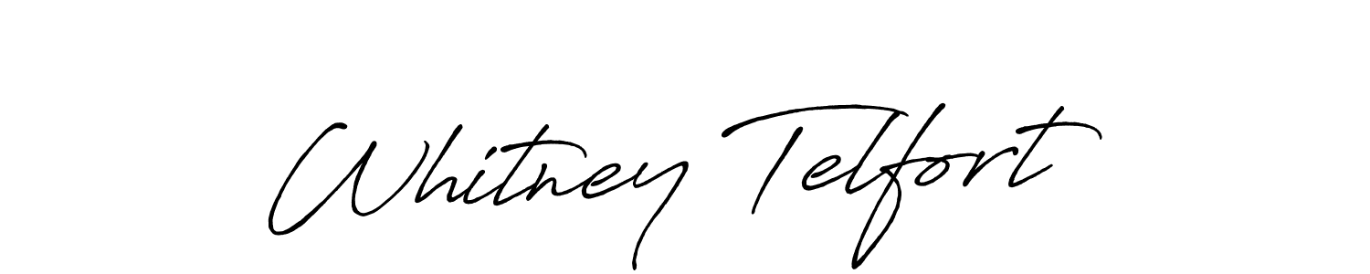 Design your own signature with our free online signature maker. With this signature software, you can create a handwritten (Antro_Vectra_Bolder) signature for name Whitney Telfort. Whitney Telfort signature style 7 images and pictures png