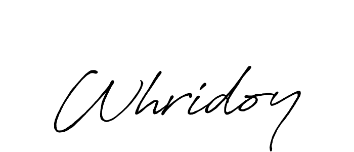 Use a signature maker to create a handwritten signature online. With this signature software, you can design (Antro_Vectra_Bolder) your own signature for name Whridoy. Whridoy signature style 7 images and pictures png