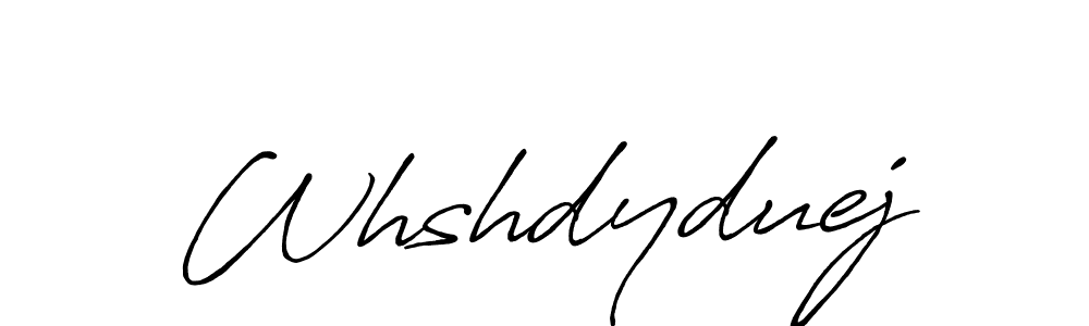 Make a beautiful signature design for name Whshdyduej. With this signature (Antro_Vectra_Bolder) style, you can create a handwritten signature for free. Whshdyduej signature style 7 images and pictures png