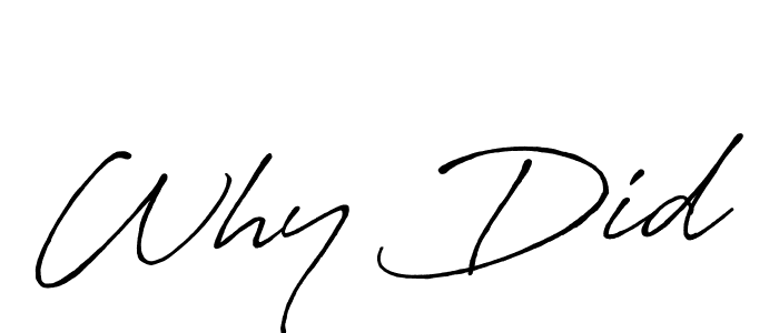 The best way (Antro_Vectra_Bolder) to make a short signature is to pick only two or three words in your name. The name Why Did include a total of six letters. For converting this name. Why Did signature style 7 images and pictures png