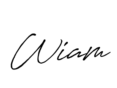 The best way (Antro_Vectra_Bolder) to make a short signature is to pick only two or three words in your name. The name Wiam include a total of six letters. For converting this name. Wiam signature style 7 images and pictures png