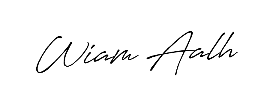 It looks lik you need a new signature style for name Wiam Aalh. Design unique handwritten (Antro_Vectra_Bolder) signature with our free signature maker in just a few clicks. Wiam Aalh signature style 7 images and pictures png