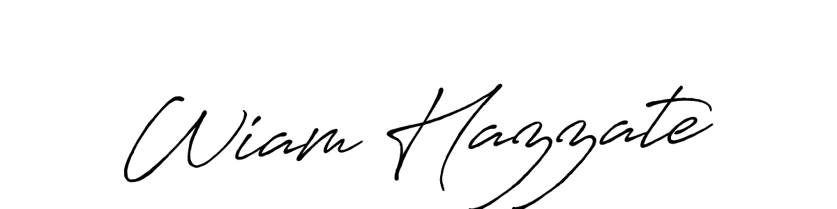 if you are searching for the best signature style for your name Wiam Hazzate. so please give up your signature search. here we have designed multiple signature styles  using Antro_Vectra_Bolder. Wiam Hazzate signature style 7 images and pictures png