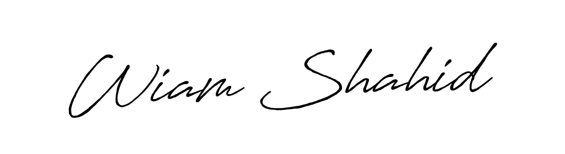 How to make Wiam Shahid signature? Antro_Vectra_Bolder is a professional autograph style. Create handwritten signature for Wiam Shahid name. Wiam Shahid signature style 7 images and pictures png