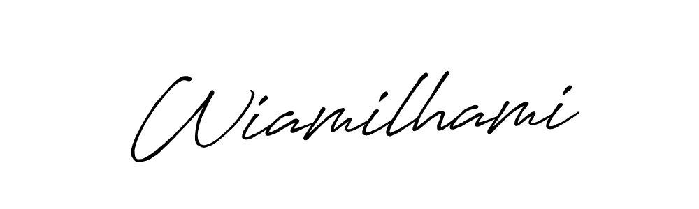 The best way (Antro_Vectra_Bolder) to make a short signature is to pick only two or three words in your name. The name Wiamilhami include a total of six letters. For converting this name. Wiamilhami signature style 7 images and pictures png