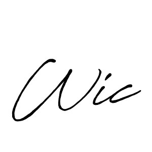 Use a signature maker to create a handwritten signature online. With this signature software, you can design (Antro_Vectra_Bolder) your own signature for name Wic. Wic signature style 7 images and pictures png