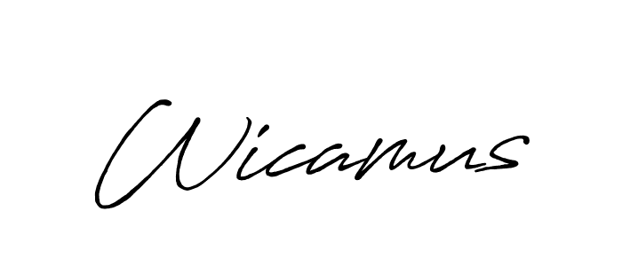 Also we have Wicamus name is the best signature style. Create professional handwritten signature collection using Antro_Vectra_Bolder autograph style. Wicamus signature style 7 images and pictures png