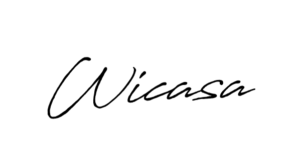Create a beautiful signature design for name Wicasa. With this signature (Antro_Vectra_Bolder) fonts, you can make a handwritten signature for free. Wicasa signature style 7 images and pictures png