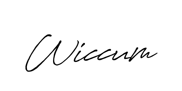Use a signature maker to create a handwritten signature online. With this signature software, you can design (Antro_Vectra_Bolder) your own signature for name Wiccum. Wiccum signature style 7 images and pictures png