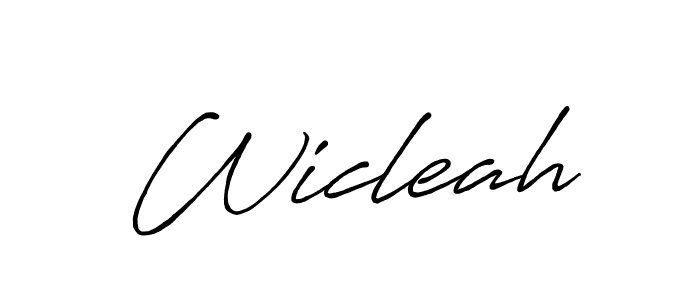 It looks lik you need a new signature style for name Wicleah. Design unique handwritten (Antro_Vectra_Bolder) signature with our free signature maker in just a few clicks. Wicleah signature style 7 images and pictures png