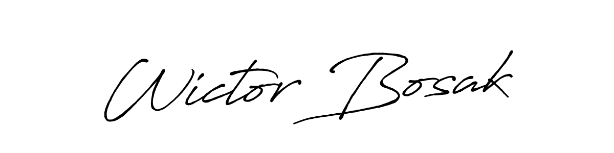 Similarly Antro_Vectra_Bolder is the best handwritten signature design. Signature creator online .You can use it as an online autograph creator for name Wictor Bosak. Wictor Bosak signature style 7 images and pictures png