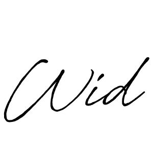 Also we have Wid name is the best signature style. Create professional handwritten signature collection using Antro_Vectra_Bolder autograph style. Wid signature style 7 images and pictures png