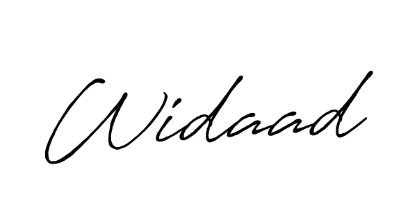 Create a beautiful signature design for name Widaad. With this signature (Antro_Vectra_Bolder) fonts, you can make a handwritten signature for free. Widaad signature style 7 images and pictures png