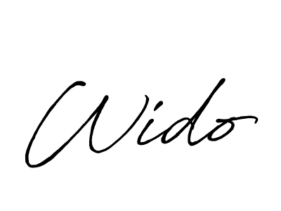 How to make Wido signature? Antro_Vectra_Bolder is a professional autograph style. Create handwritten signature for Wido name. Wido signature style 7 images and pictures png