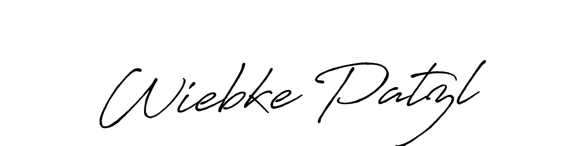 Make a beautiful signature design for name Wiebke Patzl. With this signature (Antro_Vectra_Bolder) style, you can create a handwritten signature for free. Wiebke Patzl signature style 7 images and pictures png