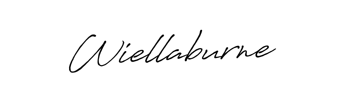 Create a beautiful signature design for name Wiellaburne. With this signature (Antro_Vectra_Bolder) fonts, you can make a handwritten signature for free. Wiellaburne signature style 7 images and pictures png