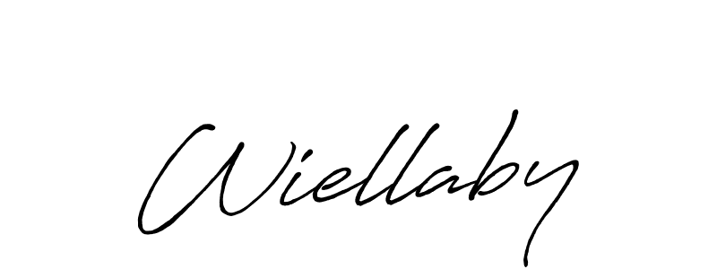 Make a beautiful signature design for name Wiellaby. With this signature (Antro_Vectra_Bolder) style, you can create a handwritten signature for free. Wiellaby signature style 7 images and pictures png