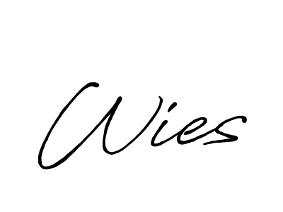 How to make Wies name signature. Use Antro_Vectra_Bolder style for creating short signs online. This is the latest handwritten sign. Wies signature style 7 images and pictures png