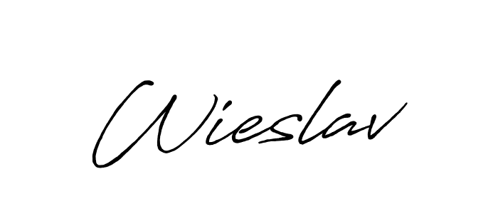 Also we have Wieslav name is the best signature style. Create professional handwritten signature collection using Antro_Vectra_Bolder autograph style. Wieslav signature style 7 images and pictures png