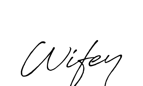 if you are searching for the best signature style for your name Wifey. so please give up your signature search. here we have designed multiple signature styles  using Antro_Vectra_Bolder. Wifey signature style 7 images and pictures png