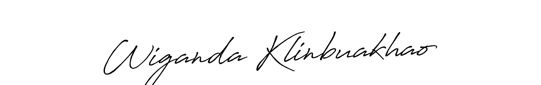 Here are the top 10 professional signature styles for the name Wiganda Klinbuakhao. These are the best autograph styles you can use for your name. Wiganda Klinbuakhao signature style 7 images and pictures png