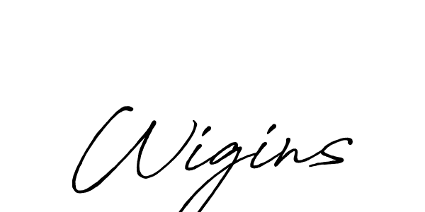 Design your own signature with our free online signature maker. With this signature software, you can create a handwritten (Antro_Vectra_Bolder) signature for name Wigins. Wigins signature style 7 images and pictures png
