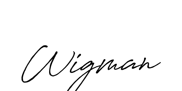 Design your own signature with our free online signature maker. With this signature software, you can create a handwritten (Antro_Vectra_Bolder) signature for name Wigman. Wigman signature style 7 images and pictures png