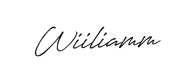 Make a beautiful signature design for name Wiiliamm. With this signature (Antro_Vectra_Bolder) style, you can create a handwritten signature for free. Wiiliamm signature style 7 images and pictures png