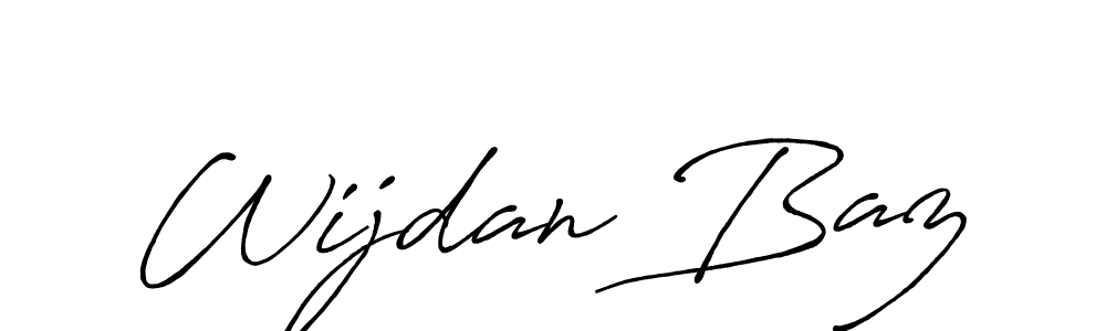 Similarly Antro_Vectra_Bolder is the best handwritten signature design. Signature creator online .You can use it as an online autograph creator for name Wijdan Baz. Wijdan Baz signature style 7 images and pictures png