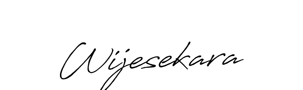 How to make Wijesekara name signature. Use Antro_Vectra_Bolder style for creating short signs online. This is the latest handwritten sign. Wijesekara signature style 7 images and pictures png