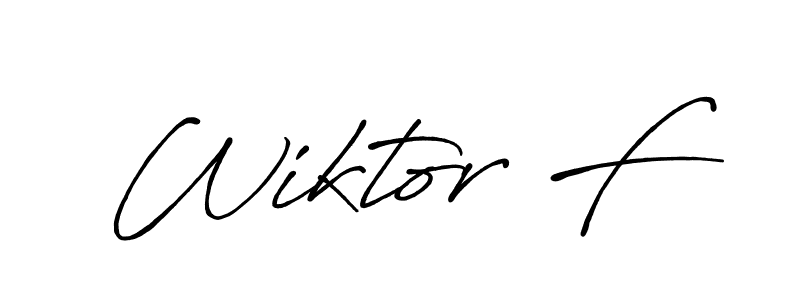 It looks lik you need a new signature style for name Wiktor F. Design unique handwritten (Antro_Vectra_Bolder) signature with our free signature maker in just a few clicks. Wiktor F signature style 7 images and pictures png