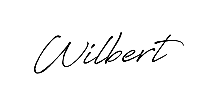Use a signature maker to create a handwritten signature online. With this signature software, you can design (Antro_Vectra_Bolder) your own signature for name Wilbert. Wilbert signature style 7 images and pictures png