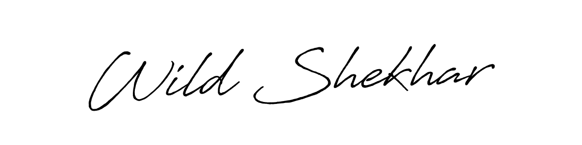 Make a beautiful signature design for name Wild Shekhar. With this signature (Antro_Vectra_Bolder) style, you can create a handwritten signature for free. Wild Shekhar signature style 7 images and pictures png