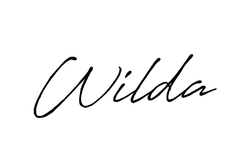 Wilda stylish signature style. Best Handwritten Sign (Antro_Vectra_Bolder) for my name. Handwritten Signature Collection Ideas for my name Wilda. Wilda signature style 7 images and pictures png