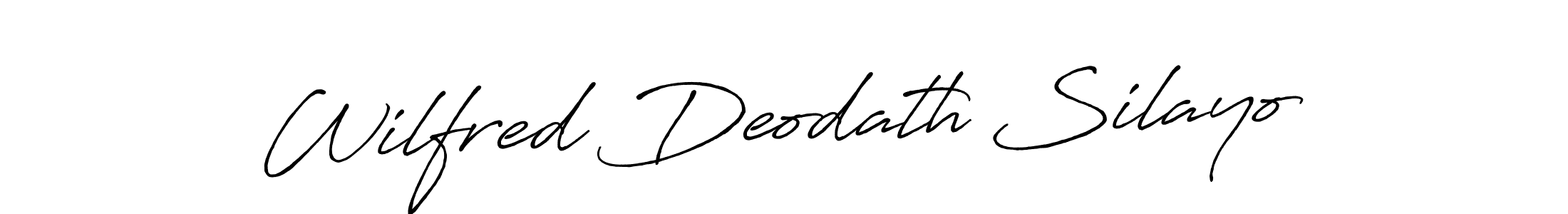 How to make Wilfred Deodath Silayo signature? Antro_Vectra_Bolder is a professional autograph style. Create handwritten signature for Wilfred Deodath Silayo name. Wilfred Deodath Silayo signature style 7 images and pictures png