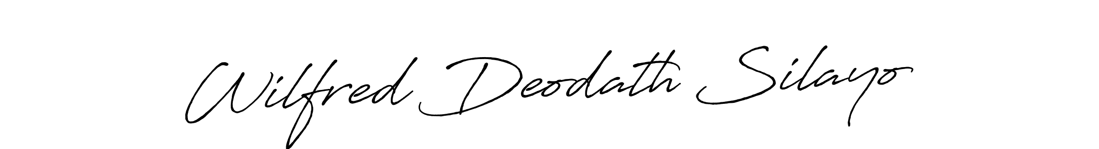 Make a short Wilfred Deodath Silayo signature style. Manage your documents anywhere anytime using Antro_Vectra_Bolder. Create and add eSignatures, submit forms, share and send files easily. Wilfred Deodath Silayo signature style 7 images and pictures png