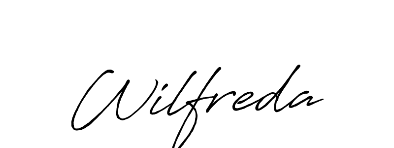 Make a short Wilfreda signature style. Manage your documents anywhere anytime using Antro_Vectra_Bolder. Create and add eSignatures, submit forms, share and send files easily. Wilfreda signature style 7 images and pictures png