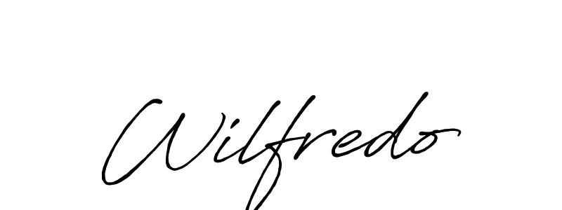 Create a beautiful signature design for name Wilfredo. With this signature (Antro_Vectra_Bolder) fonts, you can make a handwritten signature for free. Wilfredo signature style 7 images and pictures png