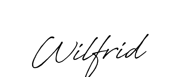 Design your own signature with our free online signature maker. With this signature software, you can create a handwritten (Antro_Vectra_Bolder) signature for name Wilfrid. Wilfrid signature style 7 images and pictures png