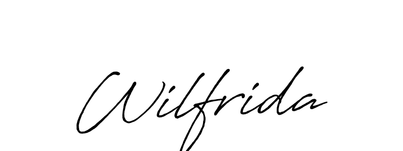 It looks lik you need a new signature style for name Wilfrida. Design unique handwritten (Antro_Vectra_Bolder) signature with our free signature maker in just a few clicks. Wilfrida signature style 7 images and pictures png