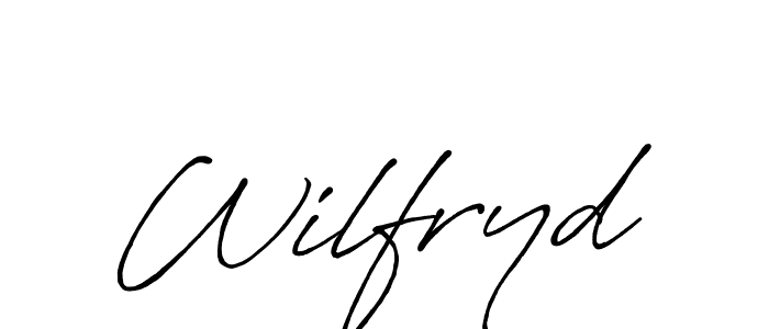 Use a signature maker to create a handwritten signature online. With this signature software, you can design (Antro_Vectra_Bolder) your own signature for name Wilfryd. Wilfryd signature style 7 images and pictures png