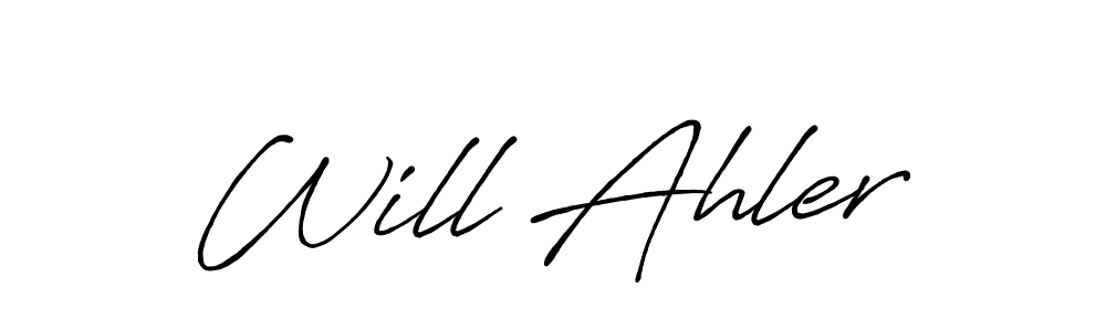 Will Ahler stylish signature style. Best Handwritten Sign (Antro_Vectra_Bolder) for my name. Handwritten Signature Collection Ideas for my name Will Ahler. Will Ahler signature style 7 images and pictures png