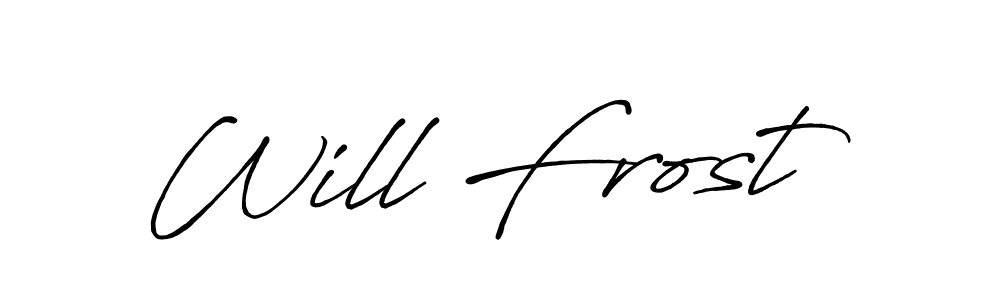 Make a beautiful signature design for name Will Frost. With this signature (Antro_Vectra_Bolder) style, you can create a handwritten signature for free. Will Frost signature style 7 images and pictures png