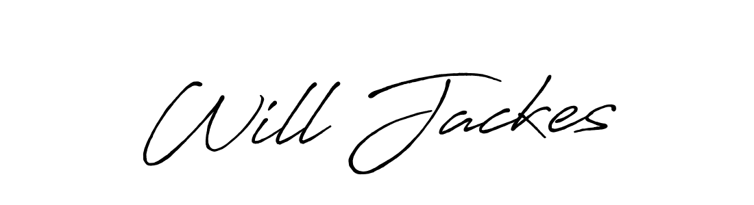 Use a signature maker to create a handwritten signature online. With this signature software, you can design (Antro_Vectra_Bolder) your own signature for name Will Jackes. Will Jackes signature style 7 images and pictures png