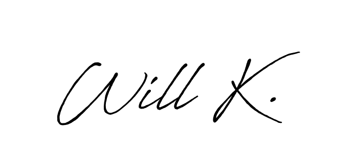 How to make Will K. signature? Antro_Vectra_Bolder is a professional autograph style. Create handwritten signature for Will K. name. Will K. signature style 7 images and pictures png