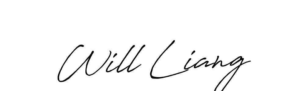 Use a signature maker to create a handwritten signature online. With this signature software, you can design (Antro_Vectra_Bolder) your own signature for name Will Liang. Will Liang signature style 7 images and pictures png
