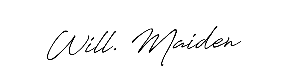 It looks lik you need a new signature style for name Will. Maiden. Design unique handwritten (Antro_Vectra_Bolder) signature with our free signature maker in just a few clicks. Will. Maiden signature style 7 images and pictures png
