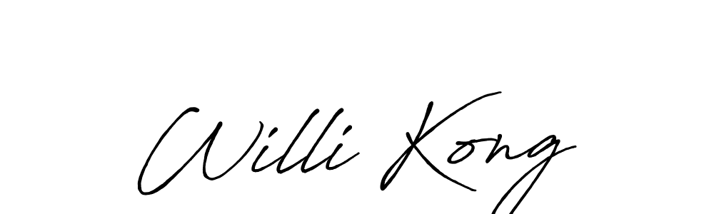 Create a beautiful signature design for name Willi Kong. With this signature (Antro_Vectra_Bolder) fonts, you can make a handwritten signature for free. Willi Kong signature style 7 images and pictures png